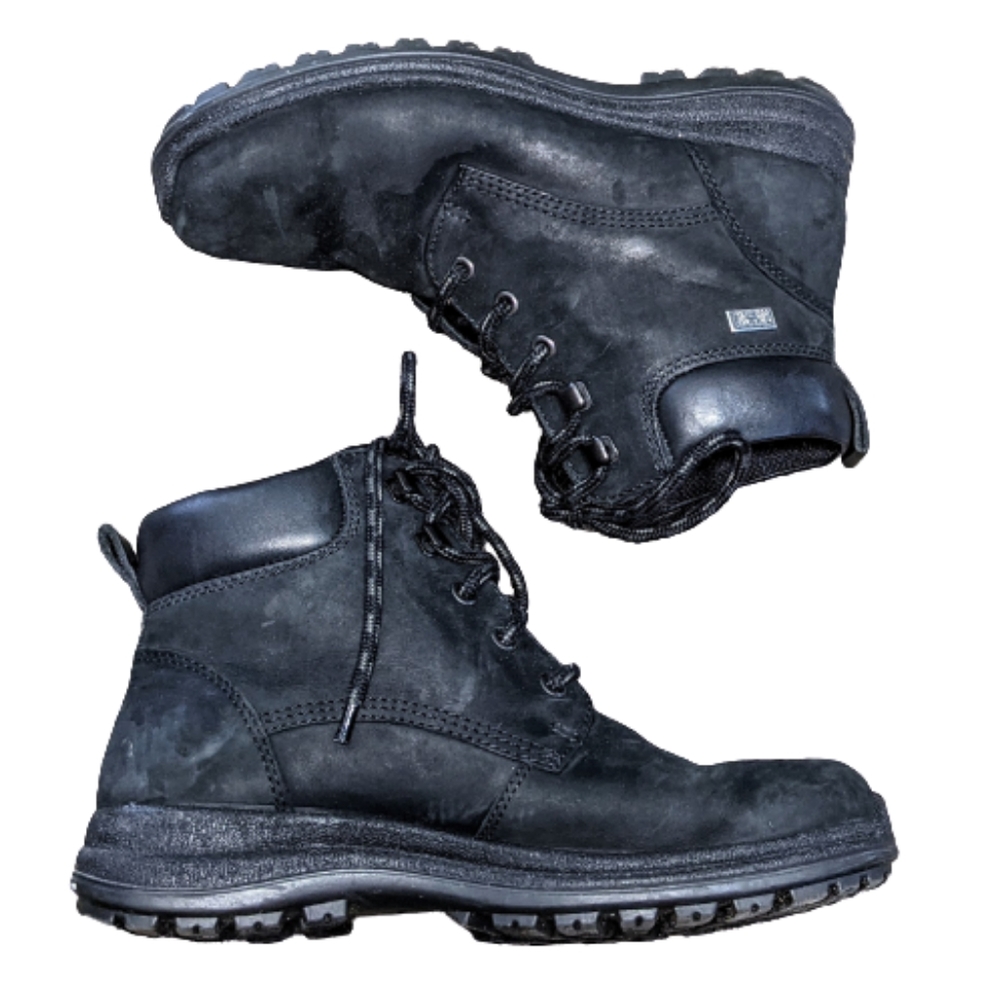 ECCO Gore-Tex Black Lace Up Leather Ankle Boots